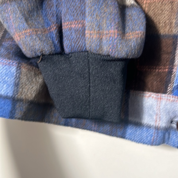 CATO FLEECY POLYESTER PLAID CROPPED FLAP POCKETS BUTTONS UP SIZE SMALL - Picture 10 of 12